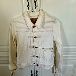 Like New True Religion White denim jacket